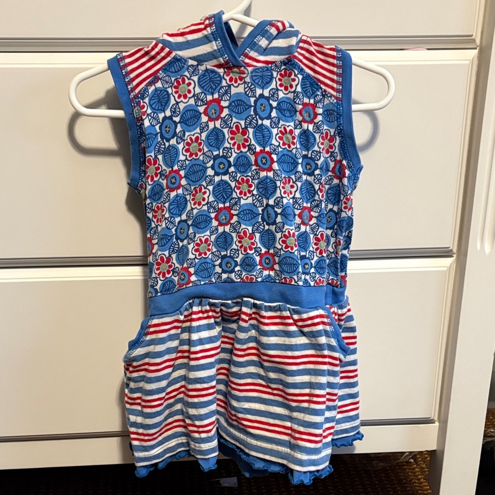 Oilily Colorful Boho Floral and Striped Dress size 2T - Picture 1 of 4